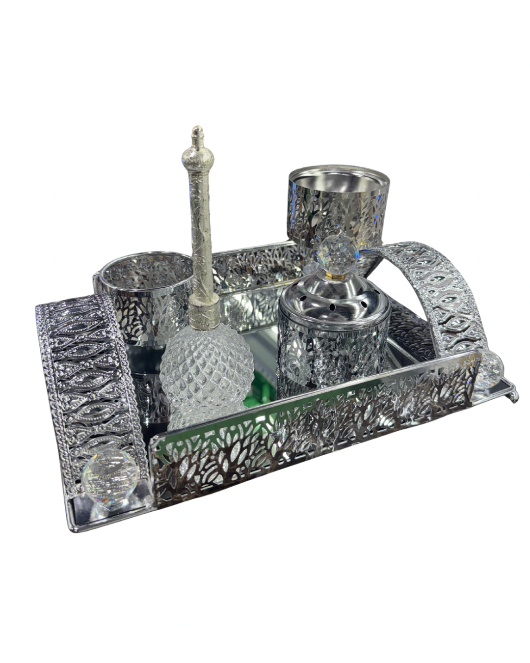 طقم مبخر فضي