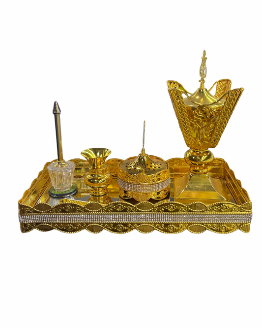 طقم مبخر ذهبي