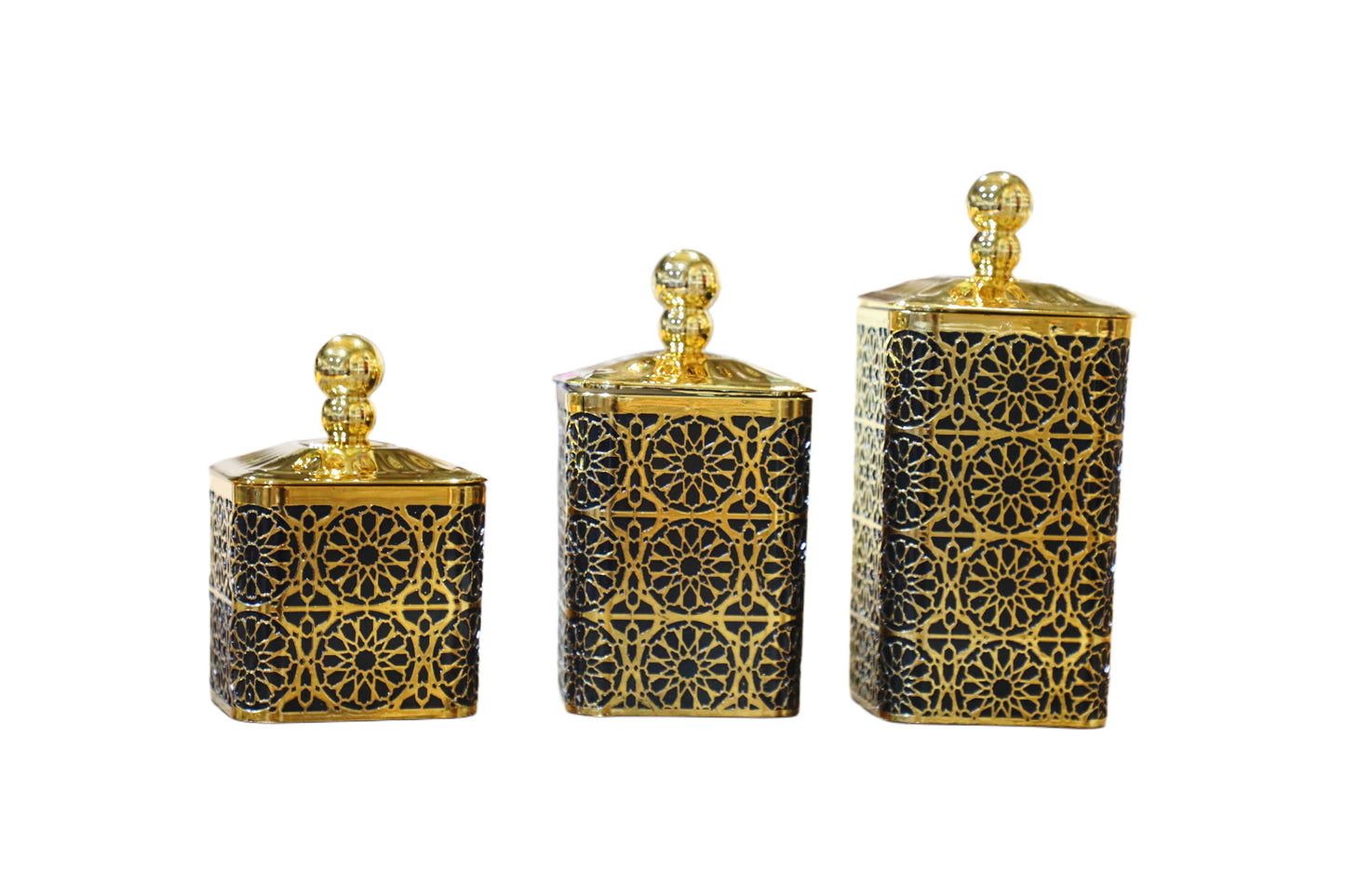 طقم علب ديكورية فاخرة – 3 قطع