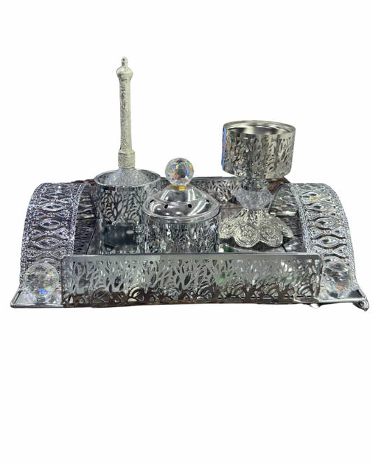 طقم مبخر فضي