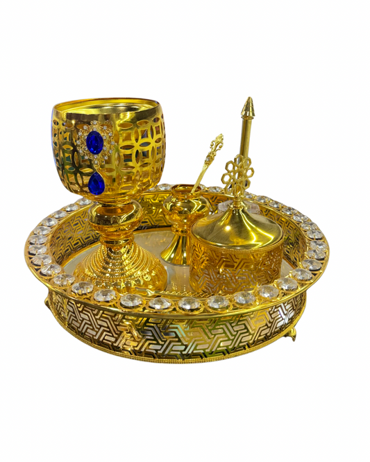 طقم مبخر ذهبي